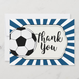 soccer thank you card, football holiday card