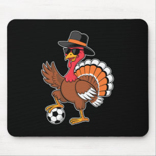 Soccer Thanksgiving Turkey Matching Player Mouse Pad