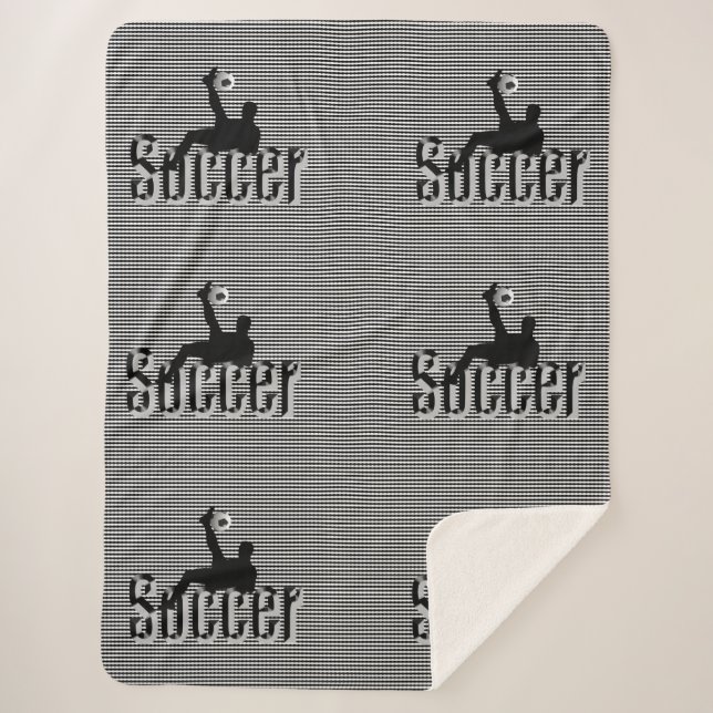 Soccer The Game, Large Sherpa Blanket (Front)