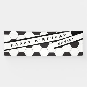 Soccer Themed Birthday Party Banner   Add Name
