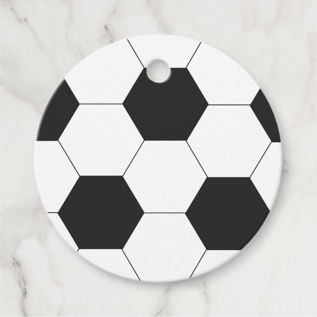 Soccer Themed Birthday Party Favour Tags (Front)