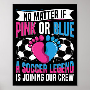 Soccer Themed Gender Reveal Party Design For A Soc Poster