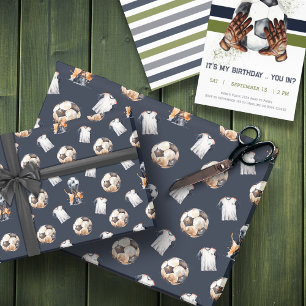 Soccer Themed Gift Wrap 