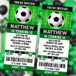 Soccer Ticket Birthday Invitation<br><div class="desc">Score Big with Soccer Ticket Invitation for Your Boy's Birthday Party! 
Kick off an unforgettable celebration with our Soccer Invitations! Perfect for any soccer birthday party,  these invitations set the stage for a fun and exciting event.</div>