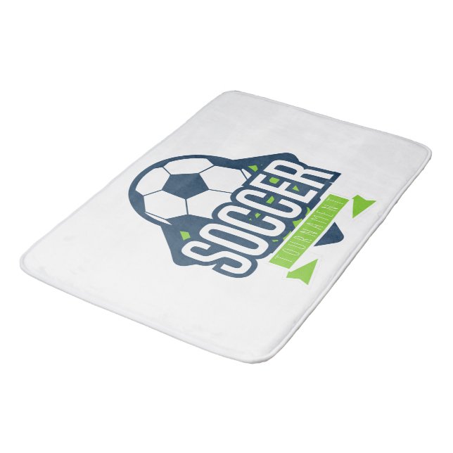 soccer tournament bath mat (Angled)