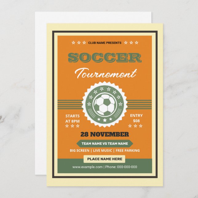 Soccer Tournament Flyer Template (Front/Back)