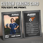 Soccer Trading Card, Graphite Sports Card<br><div class="desc">Soccer Card or European Football Trading Card <<>> This is the perfect gift to celebrate the achievements of a soccer player, a personalized collection card for a passionate soccer fan, or gift these cards to each team player and coach to be forever cherished as a memory. This unique sports trading...</div>
