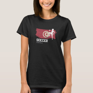 Soccer Tunisia Flag Football Womens Soccer Girls T-Shirt