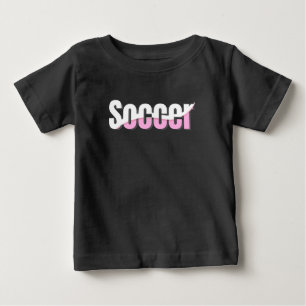 Soccer Typography Modern Art Abstract Swish Baby T-Shirt