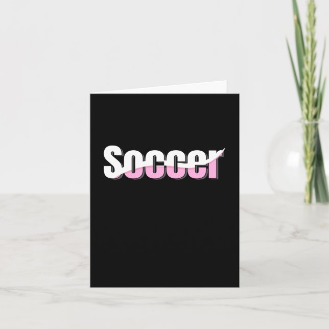 Soccer Typography Modern Art Abstract Swish Card (Front)
