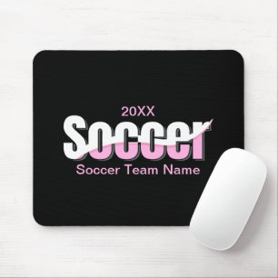 Soccer Typography Modern Art Abstract Swish Mouse Pad