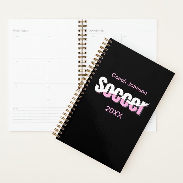 Soccer Typography Modern Art Abstract Swish Planner (Display)