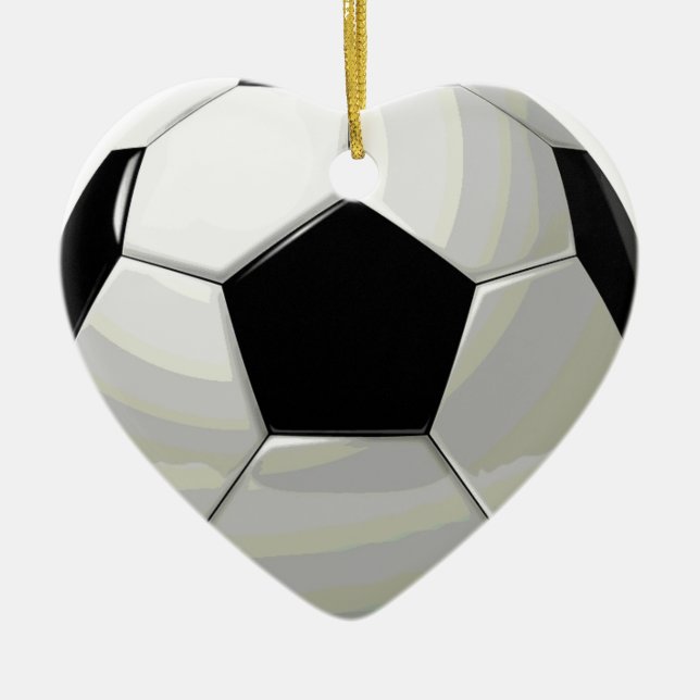 Soccer Unique Artwork Ceramic Ornament (Front)