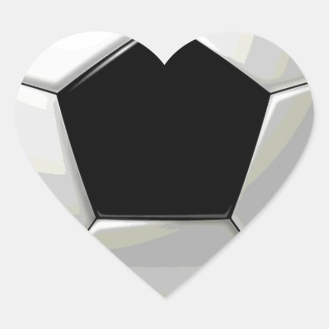 Soccer Unique Artwork Heart Sticker (Front)