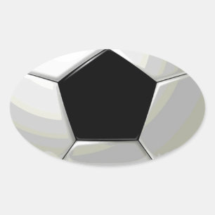 Soccer Unique Artwork Oval Sticker