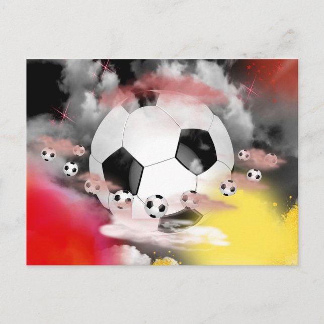 Soccer Universe Graphic Design Postcard (Front)