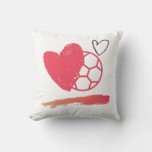 Soccer Valentine Poliester Coussin