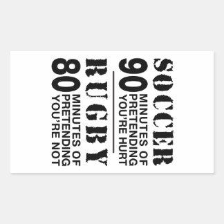 Soccer Vs Rubgy Sticker