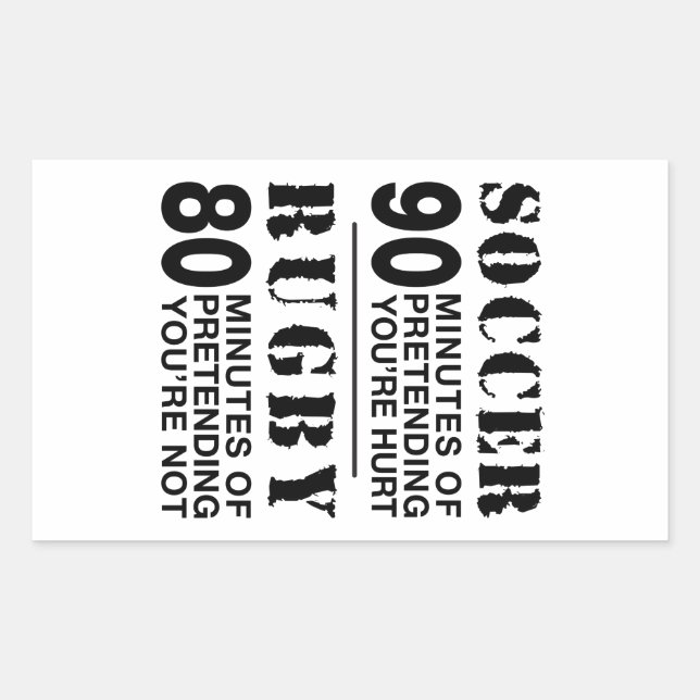 Soccer Vs Rubgy Sticker (Front)
