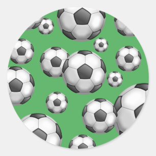 Soccer Wallpaper Classic Round Sticker