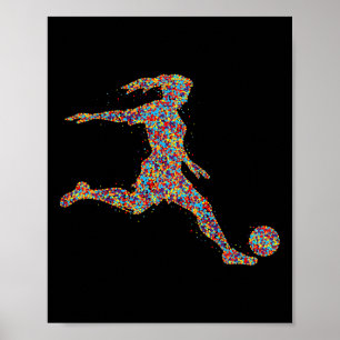 Soccer Women Girl Player Poster
