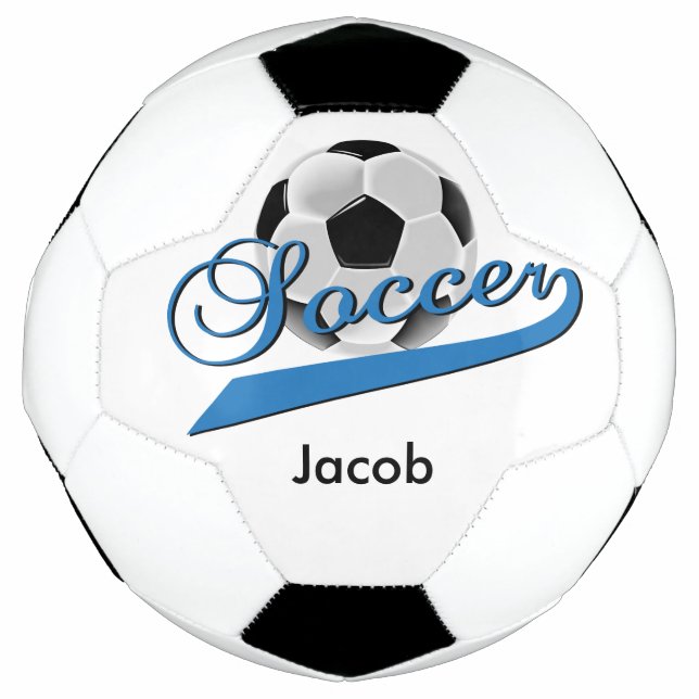 Soccer Word Art | DIY Name | Blue Ball (Front)