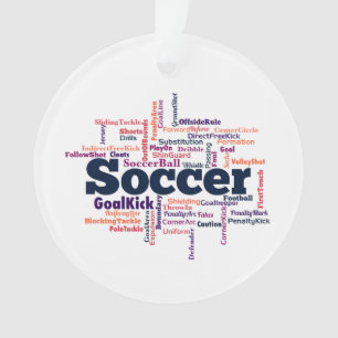 Soccer Word Cloud Ornament