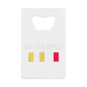 Soccer Yellow Card + Yellow Card Equals Red Card T Credit Card Bottle Opener