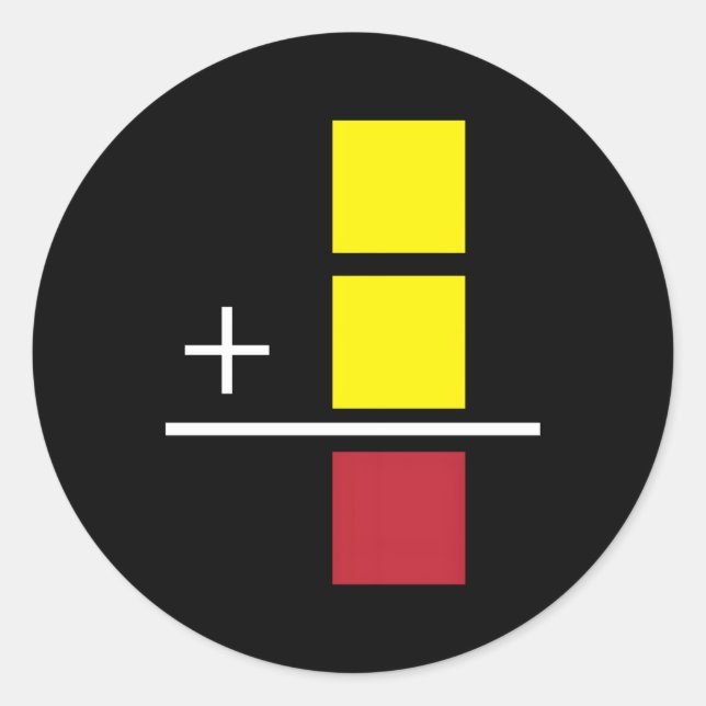 Soccer Yellow Red Card Referee Sports Classic Round Sticker (Front)