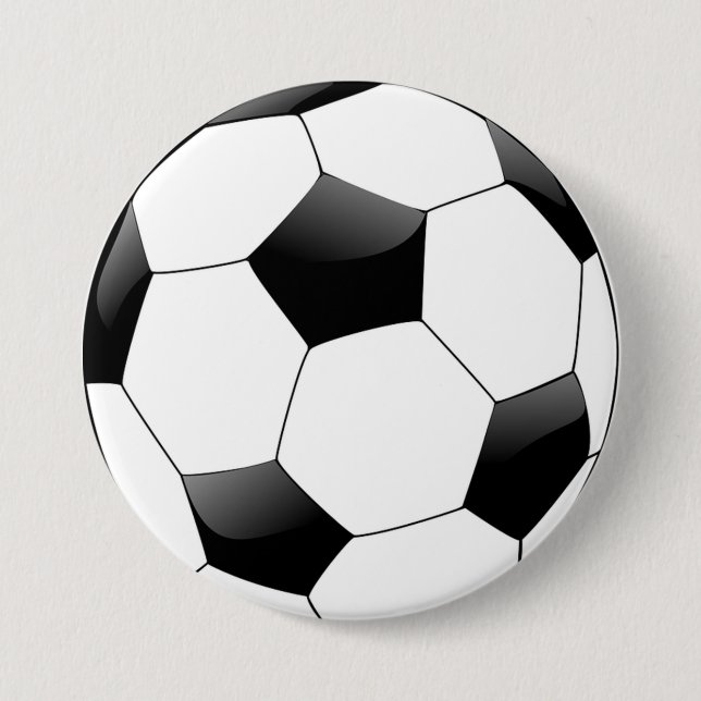 Soccerball 3 Inch Round Button (Front)