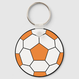 soccerball-orange keychain