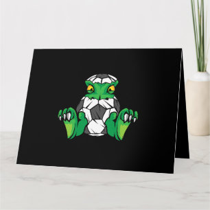 Soccersaurus Dinosaur Lover Soccer Player Soccer C Card
