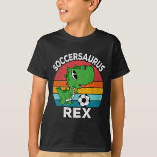 Soccersaurus Rex Soccer Dinosaur For Boys Kids T-Shirt