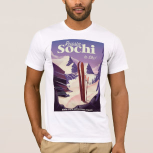 Sochi Russia Ski travel poster T-Shirt