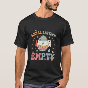Social Battery Empty Funny Easter Introvert T-Shirt