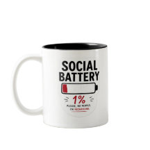 Social Battery Low Funny Introvert Sticker | Pleas