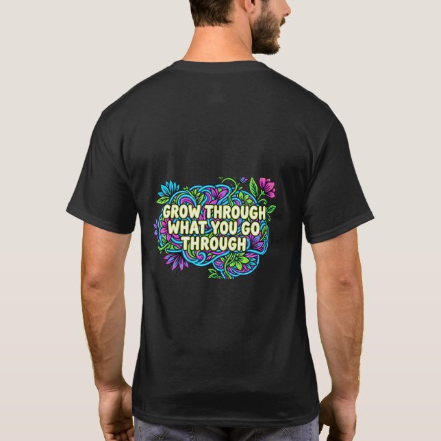 Social Battery Zero Introvert Cat Front Brain Back T-Shirt (Back)