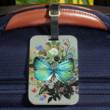 Social Butterfly Luggage Tag