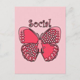 Social Butterfly Postcard