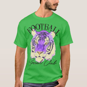 Social Club Glittery Purple and Gold Tigers Southe T-Shirt