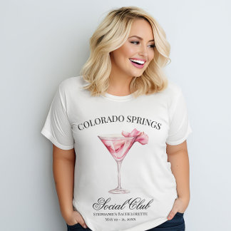 Social Club Pink Bachelorette Party Location T-Shirt
