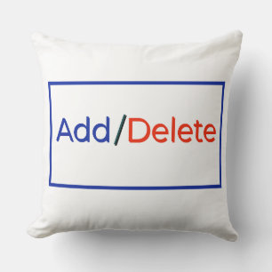 Social cyber typography funny cute design T-Shirt Throw Pillow