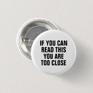 Social Distance 1 Inch Round Button