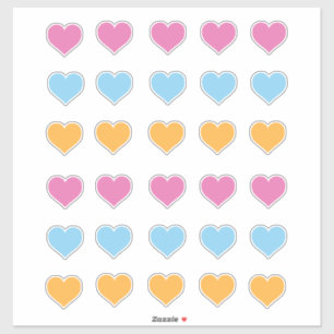 Social Distance Colour Coded Pink Blue Orange Hear