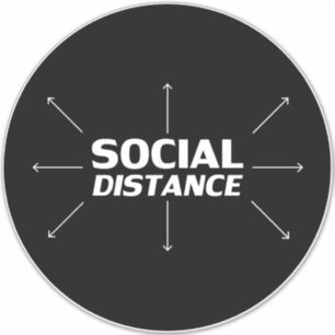"Social Distance" Covid 19 Large Floor Circle