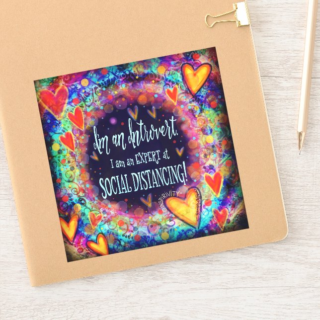 Social Distance Introvert Funny Cute Inspirivity (Notebook)