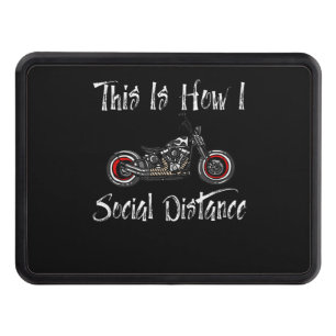 Social Distance Motorcycle Biker Riding Trailer Hitch Cover