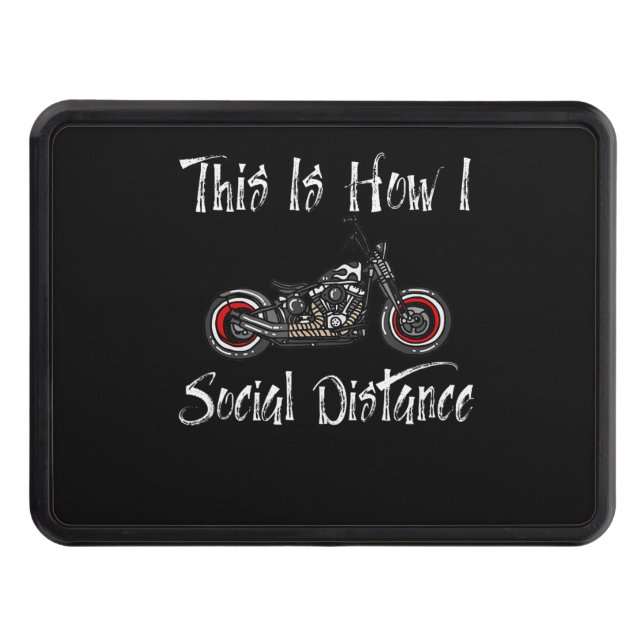 Social Distance Motorcycle Biker Riding Trailer Hitch Cover (Front)