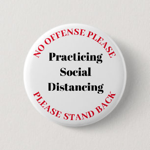 Social Distancing 2 Inch Round Button