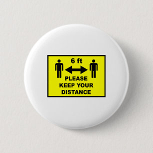 Social Distancing 2 Inch Round Button